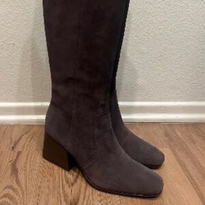 Blondo Tessa Knee High Boots Brown Suede